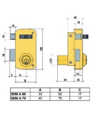 CERRADURA LINCE 5056-A- 70 DERECHA