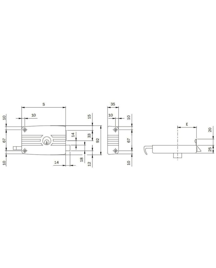 CERRADURA ISEO MODELO 431603 SOBREPONER DERECHA