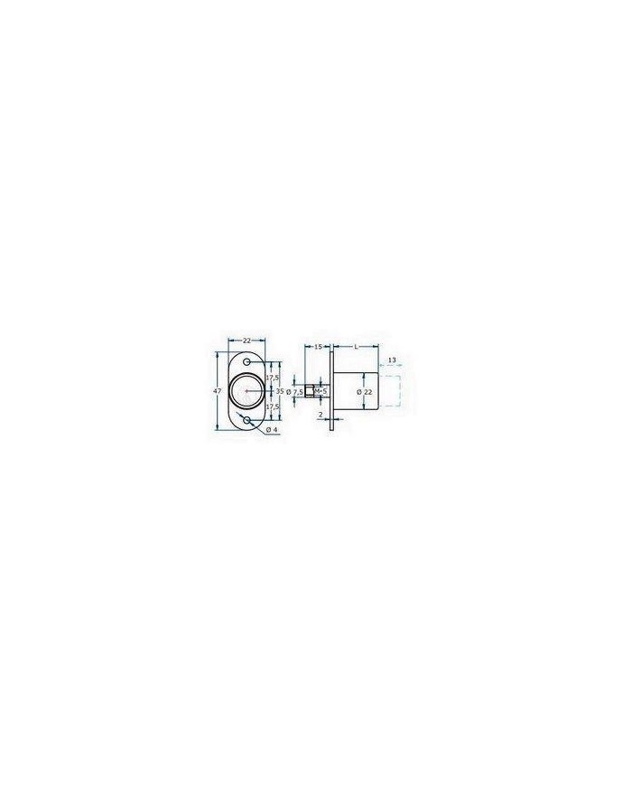 CERRADURA CON PULSADOR AGA R-147 CROMADA P1470C014