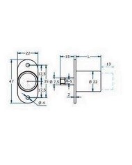 CERRADURA CON PULSADOR AGA R-147 CROMADA P1470C014