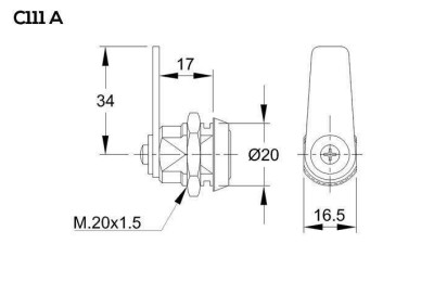 CERRADURA BUZON IFAM A-111 RECTA