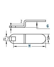 CERRADURA BUZON AGA R-135 CURVA (CARTERO) C1350CM023510C