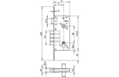 CERRADURA YALE Nº8912-80 FL Y70
