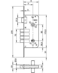 CERRADURA YALE Nº8912-80 FL Y70