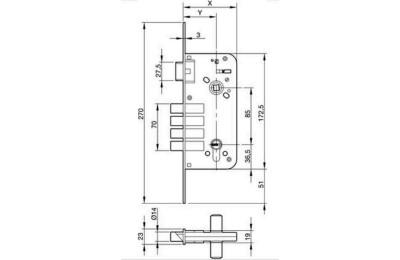 CERRADURA YALE Nº8912-80 FL Y70