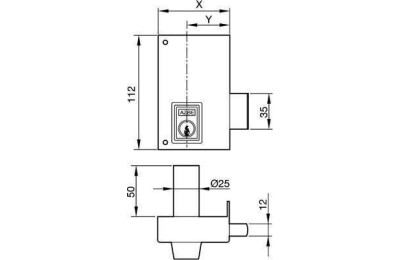 CERRADURA YALE Nº 56CP 60MM DERECHA