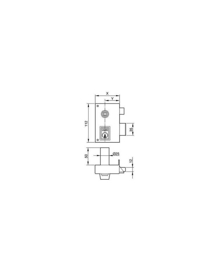 CERRADURA YALE Nº 56BPR 70MM DERECHA