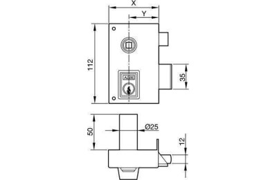 CERRADURA YALE Nº 56BP 60MM DERECHA