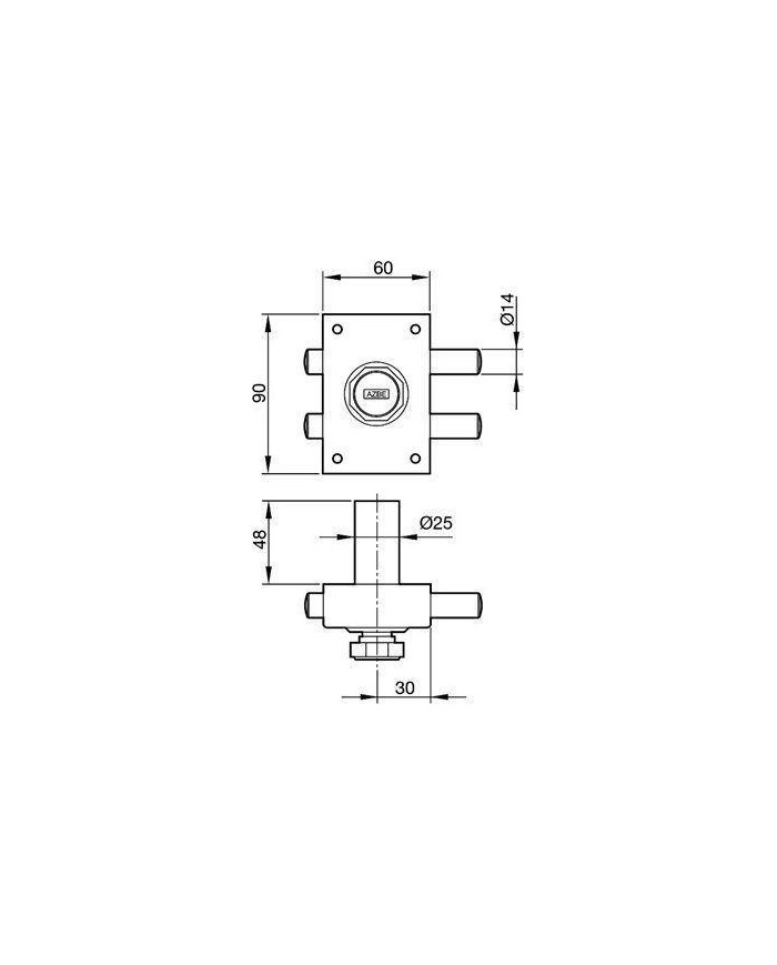 CERRADURA YALE 16HP (POMO/CILINDRO PERA)