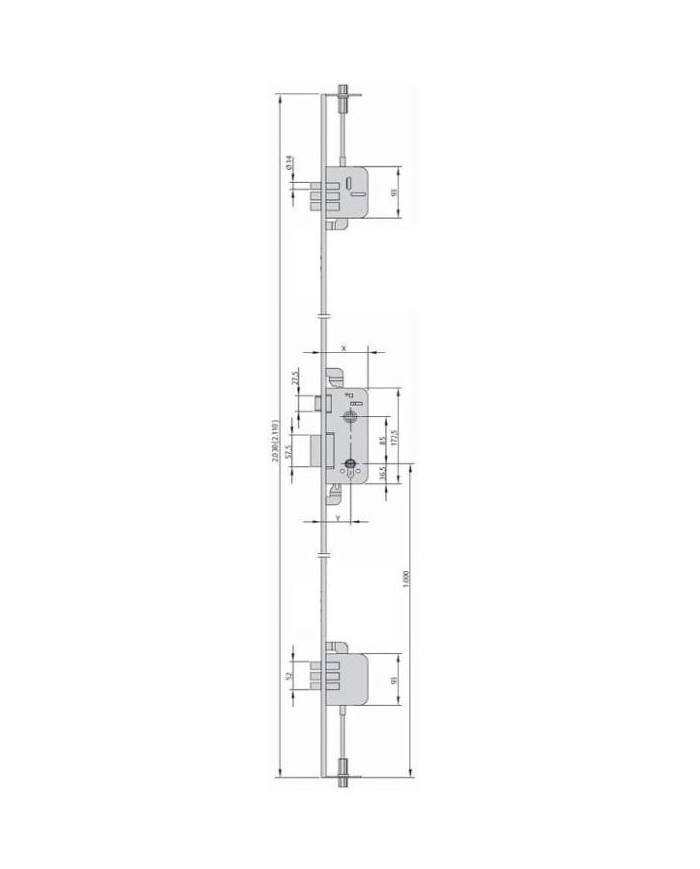 CERRADURA YALE Nº8920-80 CENTRAL