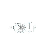 CERRADURA ARMARIO AGA R362 CILINDRO 25MM LLAVES IGUALES C3620C25000-KCYG00