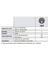 CERRADURA PERSIANA AGA 182