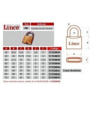 CANDADO LINCE IBERDROLA A/CORTO 30MM.C/LLAVE