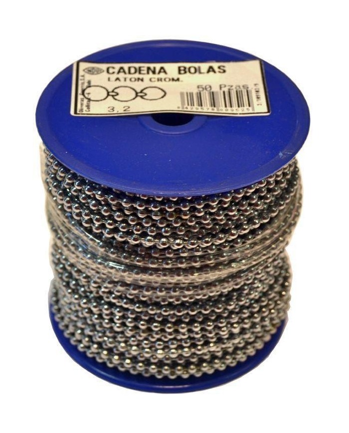CADENA BOLAS INDUS CROMADA 3,2MM. 50MT.