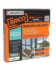 BURLETE MIARCO ADHESIVO CAUCHO MARRON 9MMX6MT