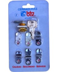KIT CERRADURA BTV Nº1 CROMO