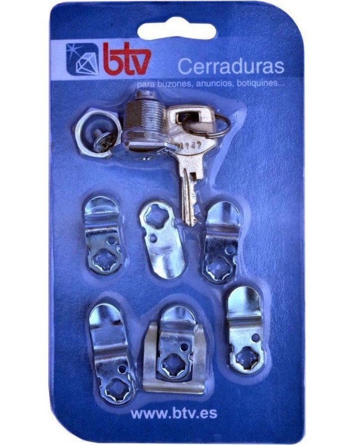 KIT CERRADURA BTV Nº1 CROMO