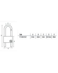 CANDADO YALE ARCO AJUSTABLE Y110/50/155/1