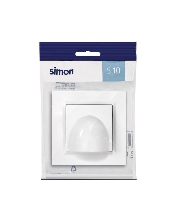 SALIDA CABLE SIMON 10 BLANCO 8'4X8'4X4'5CM.