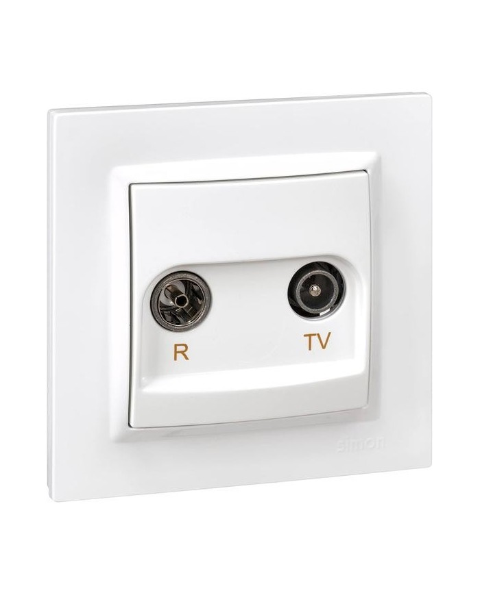 TOMA RADIO/TV FINAL EMPOTRAR SIMON 10 BLANCO 8'4X8'4X4'5CMS. F1090486030