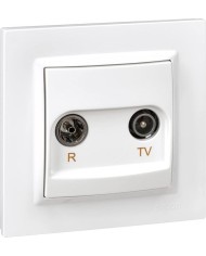 TOMA RADIO/TV FINAL EMPOTRAR SIMON 10 BLANCO 8'4X8'4X4'5CMS. F1090486030