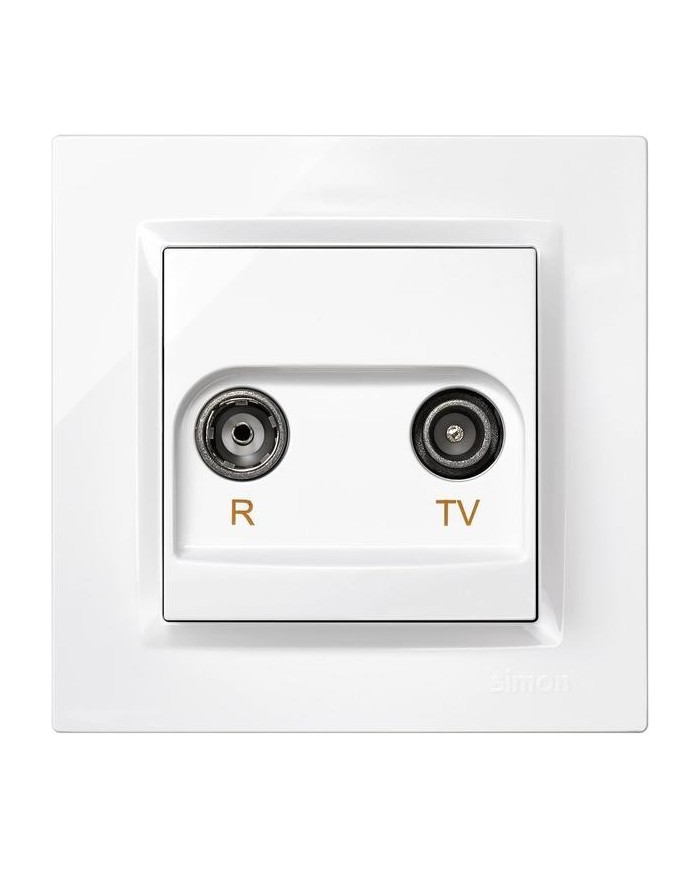 TOMA RADIO/TV FINAL EMPOTRAR SIMON 10 BLANCO 8'4X8'4X4'5CMS. F1090486030