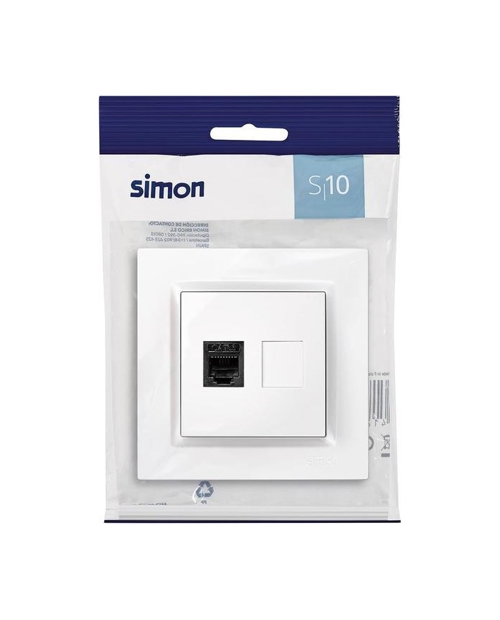 TOMA TELEFONO SIMON 10 BLANCO 8'4X8'4X4'5CMS. F1090480030