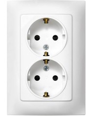 BASE ENCHUFE EMPOTRAR SIMON 10 DOBLE BLANCO 12X8'3X4'85CMS. F1091459030