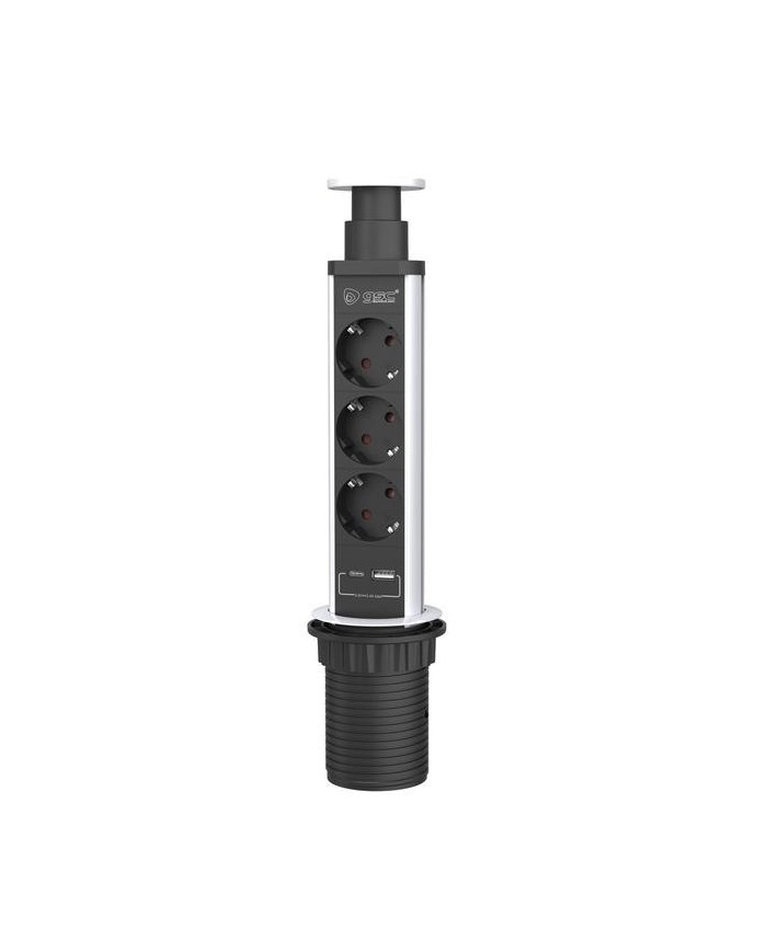 BASE GSC EMPOTRABLE 3 TOMAS 1'4M. USB+A+C