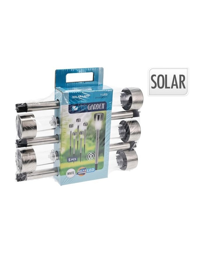 LED SOLAR JARDIN PROGARDEN 33CMS SET 5 UND.           DX9301010