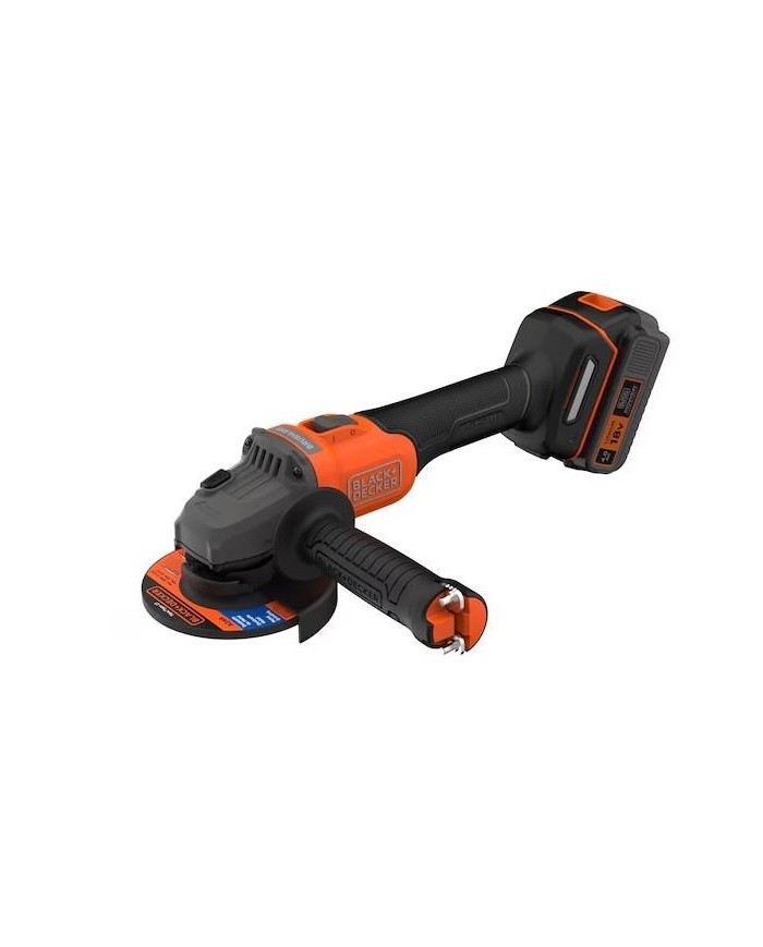 AMOLADORA BLACK&DECKER 115MM. 18V 1BAT 4AH. BCG6L8F1S-QW