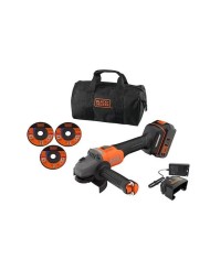 AMOLADORA BLACK&DECKER 115MM. 18V 1BAT 4AH. BCG6L8F1S-QW
