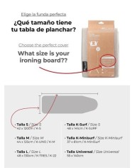 FUNDA MESA PLANCHA ROLSER COTO-ROJO 140X55CM.