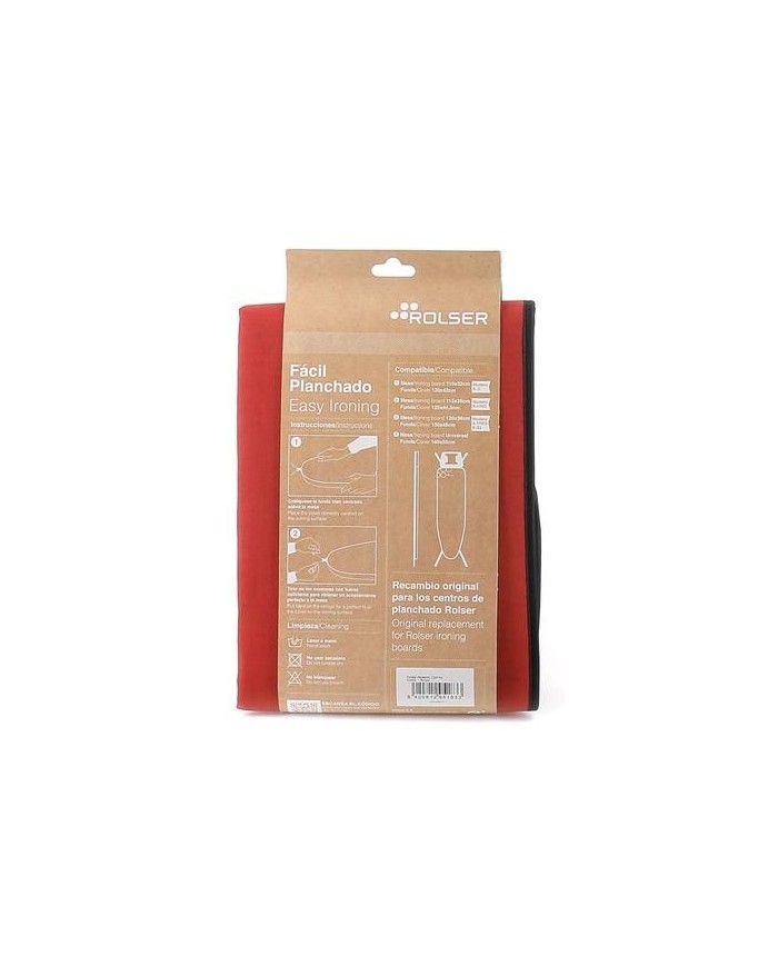 FUNDA MESA PLANCHA ROLSER COTO-ROJO 140X55CM.