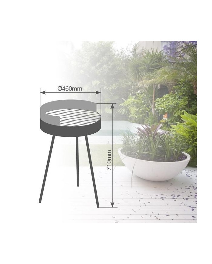 BARBACOA GSC ACERO INOXIDABLE REDONDA 46X71CMS.