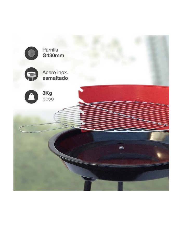 BARBACOA GSC ACERO INOXIDABLE REDONDA 46X71CMS.