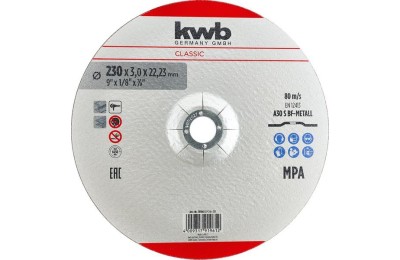 DISCO KWB CORTE METAL 230X3'0MM. 791961