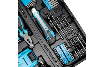 TALADRO PERCUTOR FSK 21V 1BAT 1,5Ah MALETA 62 PIEZAS