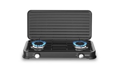 COCINA DE GAS SOGO 2 FUEGOS NEGRO