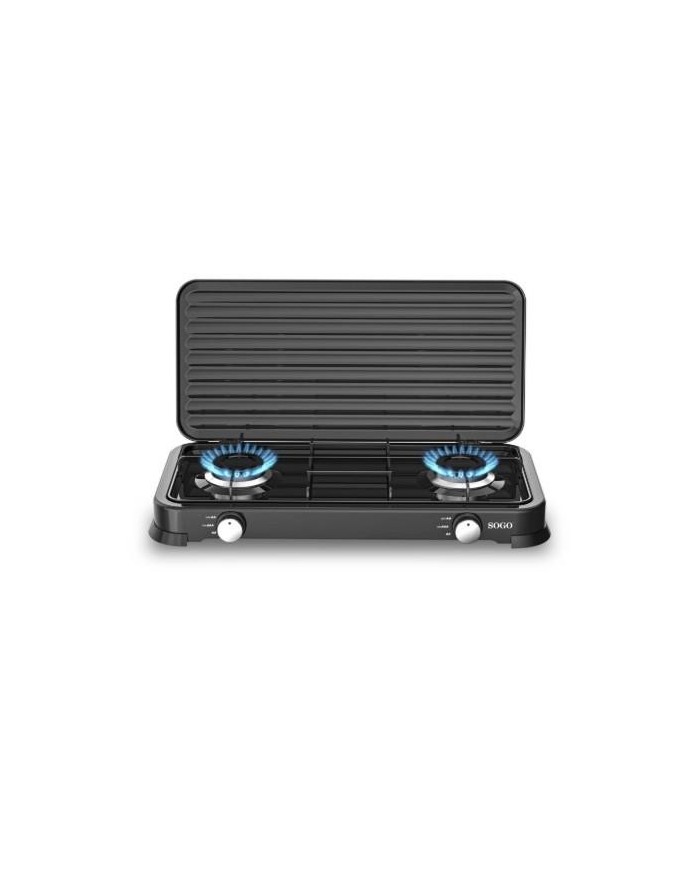 COCINA DE GAS SOGO 2 FUEGOS NEGRO