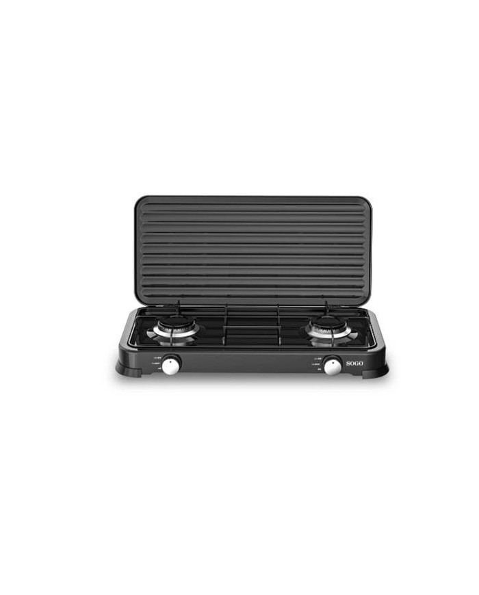 COCINA DE GAS SOGO 2 FUEGOS NEGRO