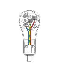 CLAVIJA ENCHUFE ULTRAFINO GSC 16-A CAUCHO BLANCO