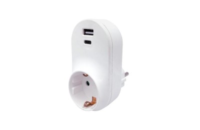 ADAPTADOR 1 ENCHUFE 1 USB C...