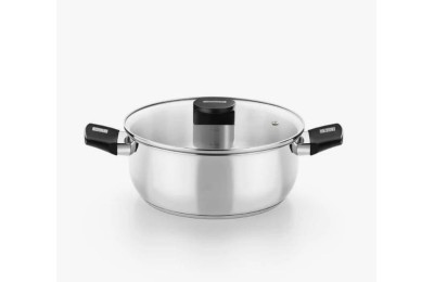 CACEROLA INOX.MONIX ELITE T/CRISTAL 24CM