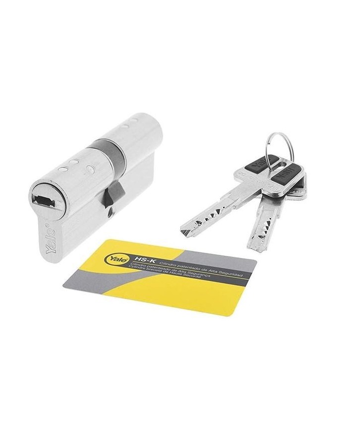 CILINDRO YALE NIQUELADO HSK 60 MM. LEVA LARGA 30X30