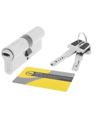 CILINDRO YALE NIQUELADO 80 MM. LEVA LARGA 30X50