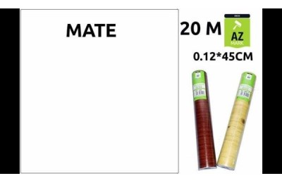 PLASTICO FORRATODO ADH. BLANCO MATE 45CMS.R/20 MTS.