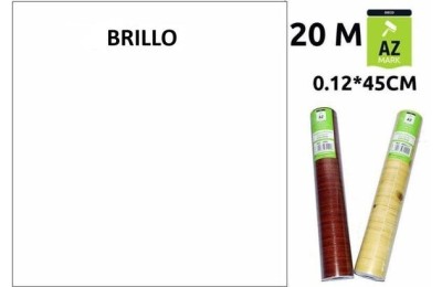 PLASTICO FORRATODO ADH. BLANCO BRILLO 45CMS.R/20 MTS.