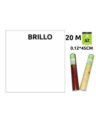 PLASTICO FORRATODO ADH. BLANCO BRILLO 45CMS.R/20 MTS.