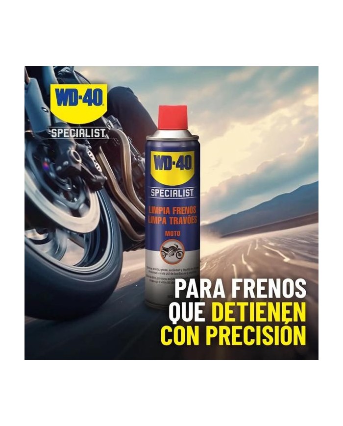 LIMPIA FRENOS WD40 MOTO SPECIALIST 500ML.